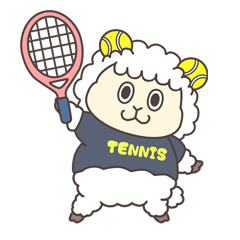 [LINEスタンプ] 【毎日使える♪】テニスひつじのむうぽらむ
