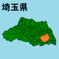 [LINEスタンプ] 拡大する埼玉県の市町村地図 その1の画像（メイン）