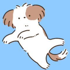 [LINEスタンプ] 片っぽ柄のシーズー犬