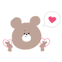 [LINEスタンプ] ちゃいろいくま＊simple II