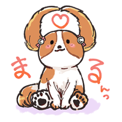 [LINEスタンプ] 柴犬くんとキャバリアちゃんのスタンプ