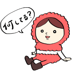 [LINEスタンプ] 冬・もふもふマトリョーレッド 2020〜2021の画像（メイン）