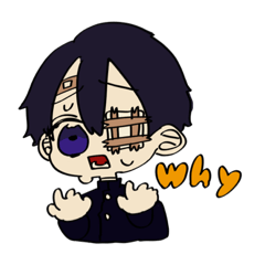 [LINEスタンプ] 人外達と人間くん