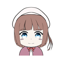 [LINEスタンプ] おかっぱ・ベレー帽 コロッケちゃん