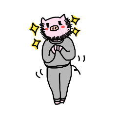 [LINEスタンプ] ヒゲブタの日常