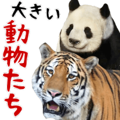 [LINEスタンプ] 動物園のBIGな仲間たち！ほほえみフレンズ