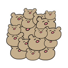 [LINEスタンプ] 使いやすいクマさんスタンプの画像（メイン）