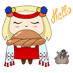 [LINEスタンプ] ウクライナのエレナの画像（メイン）