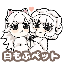 [LINEスタンプ] 白もふペットの画像（メイン）