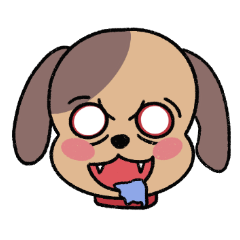 [LINEスタンプ] かわいいチョークドッグステッカーの画像（メイン）