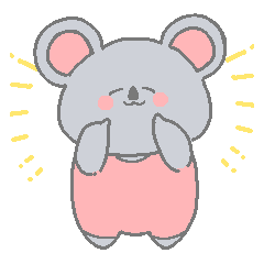 [LINEスタンプ] どんどんぱふぱふ こあらちゃん