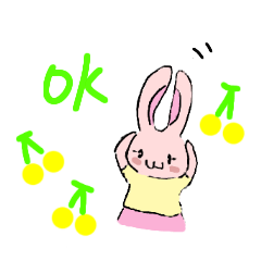 [LINEスタンプ] 元気届けるうさぎ