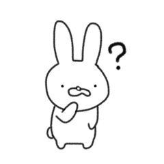 [LINEスタンプ] シンプルなうさぎ(意外と使える)