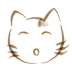 [LINEスタンプ] ほとんど白い三毛猫の顔 2