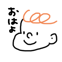 [LINEスタンプ] 大ざっぱな顔