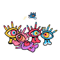 [LINEスタンプ] おめめのトモダチ