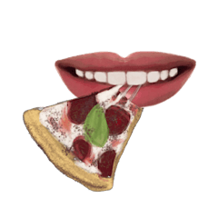 [LINEスタンプ] なんでも食べちゃう口