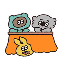 [LINEスタンプ] たぬきゅんフレンズ 冬のスタンプ