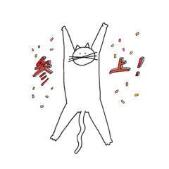 [LINEスタンプ] しろめのねこ