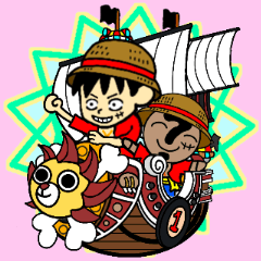 [LINEスタンプ] ONE PIECE×自作キャラ Part2