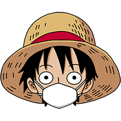 [LINEスタンプ] ONE PIECEのマスク