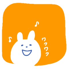 [LINEスタンプ] カラフルふくれもちうさぎ