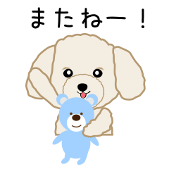 [LINEスタンプ] トイプードルのぴっちゃん・ゆっちゃん