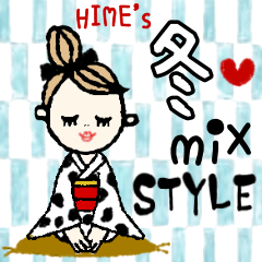 [LINEスタンプ] HIME's お茶目なあなたの♡冬mixSTYLEの画像（メイン）