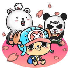 [LINEスタンプ] ONE PIECE_チョッパー動物スタンプ 2dotV