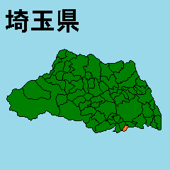 [LINEスタンプ] 拡大する埼玉県の市町村地図 その2の画像（メイン）