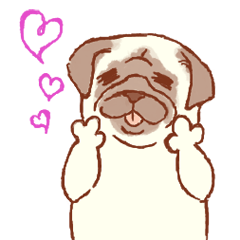 [LINEスタンプ] カジュアルに使えるパグのぷぅちゃん