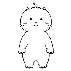 [LINEスタンプ] わかりにくい表情のネコ