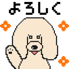 [LINEスタンプ] クリームもふもふプードル挨拶