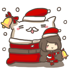 [LINEスタンプ] ピローくんとちりちゃん♡クリスマスの画像（メイン）