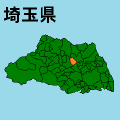 [LINEスタンプ] 拡大する埼玉県の市町村地図 その3の画像（メイン）