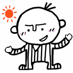 [LINEスタンプ] タテジマくん 日常スタンプ その➀