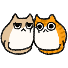 [LINEスタンプ] 私の手の中の猫、シュガーとバター