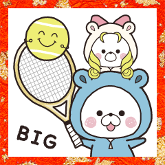 [LINEスタンプ] 【BIG】くまぽこテニスクラブ