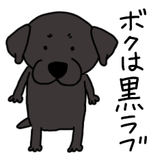 [LINEスタンプ] ボクは黒ラブの画像（メイン）