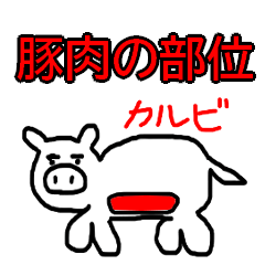 [LINEスタンプ] 肉の部位【豚】