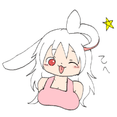 [LINEスタンプ] また！とてもかわいいエプロンうさみみ女