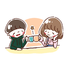 [LINEスタンプ] マッシュくんとボブちゃん