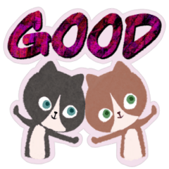 [LINEスタンプ] ニャンコの英語スタンプの画像（メイン）