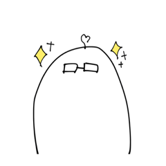 [LINEスタンプ] しかくいメガネのおじさん