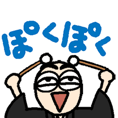 [LINEスタンプ] ぽくぽく坊主★まゆげバージョン