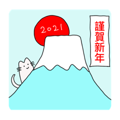 [LINEスタンプ] 冬の、うささんとねこですけど
