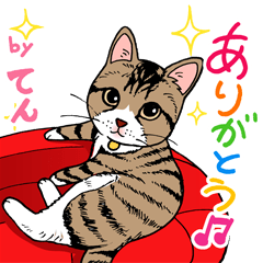 [LINEスタンプ] 2020 1223 猫のてん
