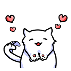 [LINEスタンプ] ゆるふわ白猫星人 セリフ無し