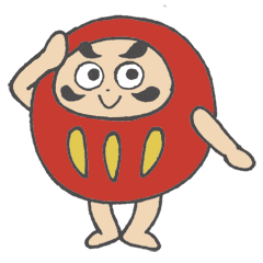 [LINEスタンプ] 縁起だるまの福太郎の画像（メイン）