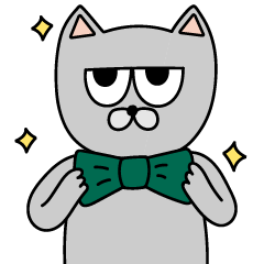 [LINEスタンプ] 無愛想な猫の一日